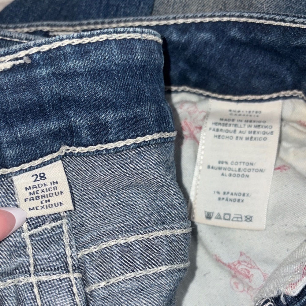 True Religion Bootcut Distressed with Rhinestones - Picture 6 of 6
